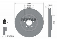 Brake disc 92323705 Textar