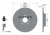 Brake disc 92324803 Textar