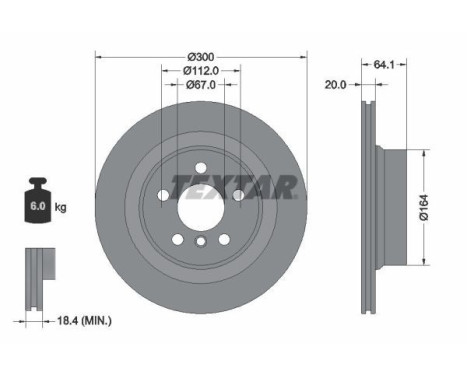 Brake disc 92326905 Textar
