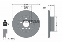 Brake disc 92327005 Textar