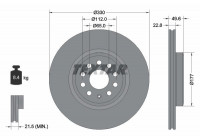 Brake disc 92327103 Textar
