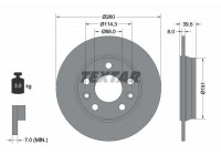 Brake disc 92327203 Textar