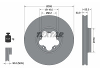 Brake disc 92327303 Textar