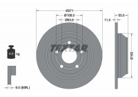 Brake disc 92327403 Textar