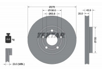 Brake disc 92327503 Textar