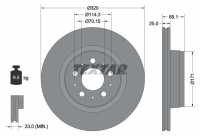 Brake disc 92333005 Textar