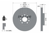 Brake disc 92334805 Textar