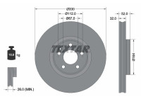 Brake disc 92334903 Textar