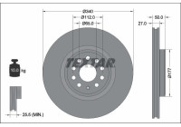 Brake disc 92337405 Textar