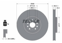 Brake disc 92337505 Textar