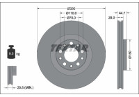 Brake disc 92337905 Textar