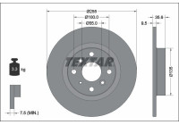 Brake disc 92338203 Textar