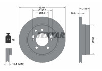 Brake disc 92338503 Textar