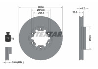 Brake disc 92338603 Textar