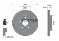 Brake disc 92341103 Textar