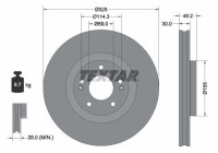 Brake disc 92341803 Textar