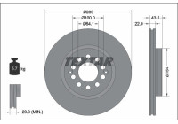 Brake disc 92342603 Textar