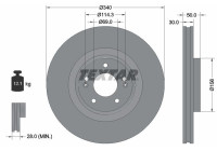 Brake disc 92342803 Textar