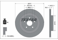 Brake disc 92343103 Textar