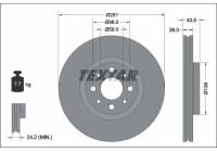 Brake disc 92344703 Textar