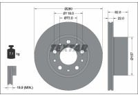 Brake disc 92344903 Textar