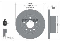 Brake disc 92345003 Textar