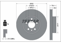 Brake disc 92345105 Textar