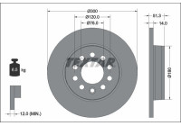 Brake disc 92345203 Textar