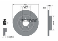 Brake disc 92345705 Textar