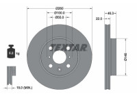 Brake disc 92346103 Textar