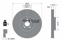 Brake disc 92346705 Textar