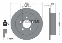 Brake disc 92347403 Textar