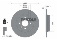 Brake disc 92347603 Textar