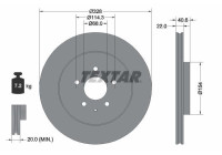 Brake disc 92349003 Textar