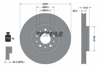 Brake disc 92349303 Textar