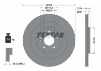 Brake disc 92349403 Textar