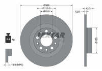Brake disc 92351003 Textar