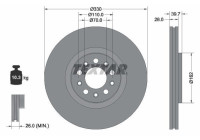 Brake disc 92351103 Textar
