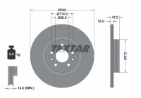 Brake disc 92351803 Textar