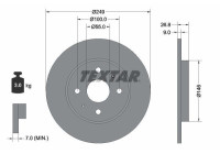 Brake disc 92352203 Textar
