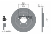 Brake disc 92352503 Textar