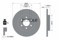 Brake disc 92352703 Textar