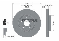 Brake disc 92353003 Textar