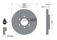 Brake disc 92353203 Textar
