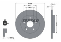 Brake disc 92354603 Textar
