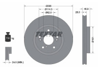 Brake disc 92354703 Textar