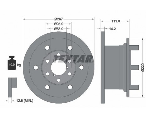 Brake Disc 93019400 Textar