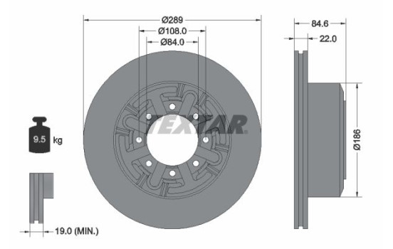 Brake Disc 93089600 Textar