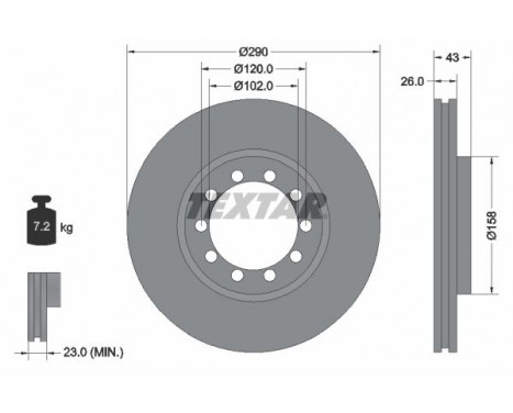 Brake Disc 93117500 Textar