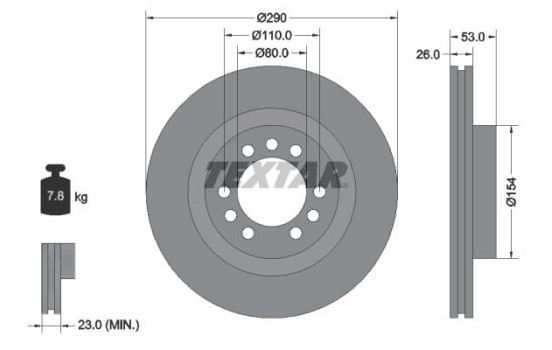 Brake Disc 93127200 Textar